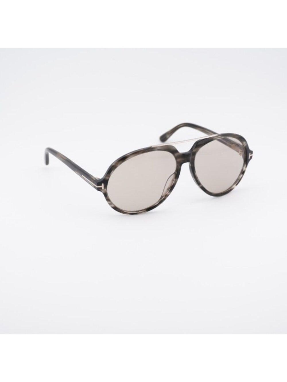 Tom Ford Aalto FT1210 56E Sunglasses Coloured Havana Aviator Frame, Brown Lenses - Picture 5 of 10